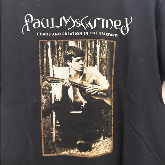 Vintage Paul McCartney Y2K Black Men’s Tour Music Band Tshirt M 20x27 - Picture 2 of 5
